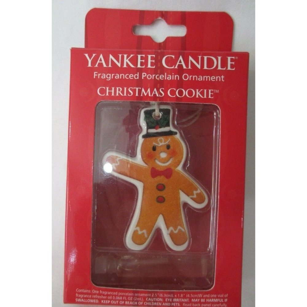 Yankee Candle Christmas Cookie Fragranced Porcelain Gingerbread Man Ornament New